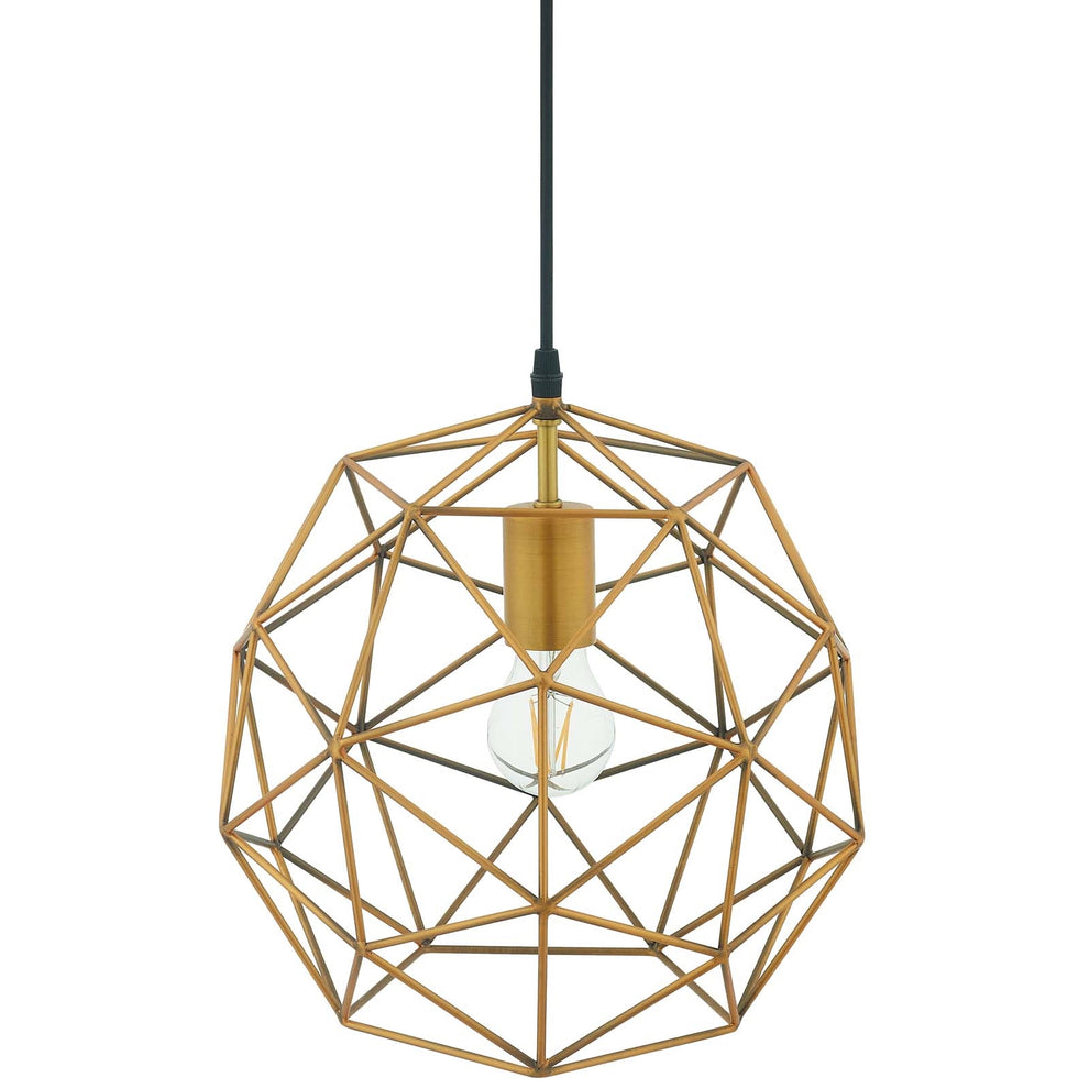 Rarity Geometric Decagon-Shaped Brass Pendant Light By Modway - EEI-2911 | Pendant Lamps | Modishstore - 3
