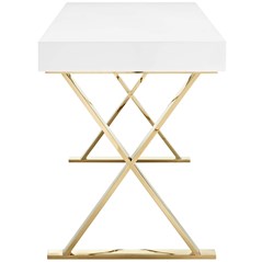 Modway Sector Office Desk in White Gold - EEI-3030 | Desks | Modishstore - 3