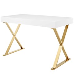 Modway Sector Office Desk in White Gold - EEI-3030 | Desks | Modishstore - 2