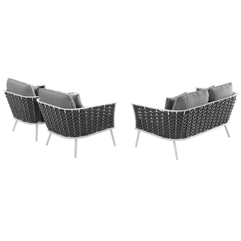 Modway Stance 3 Piece Outdoor Patio Aluminum Sectional Sofa Set-EEI-3170 - EEI-3170 | Outdoor Sofas, Loveseats & Sectionals | Modishstore - 5