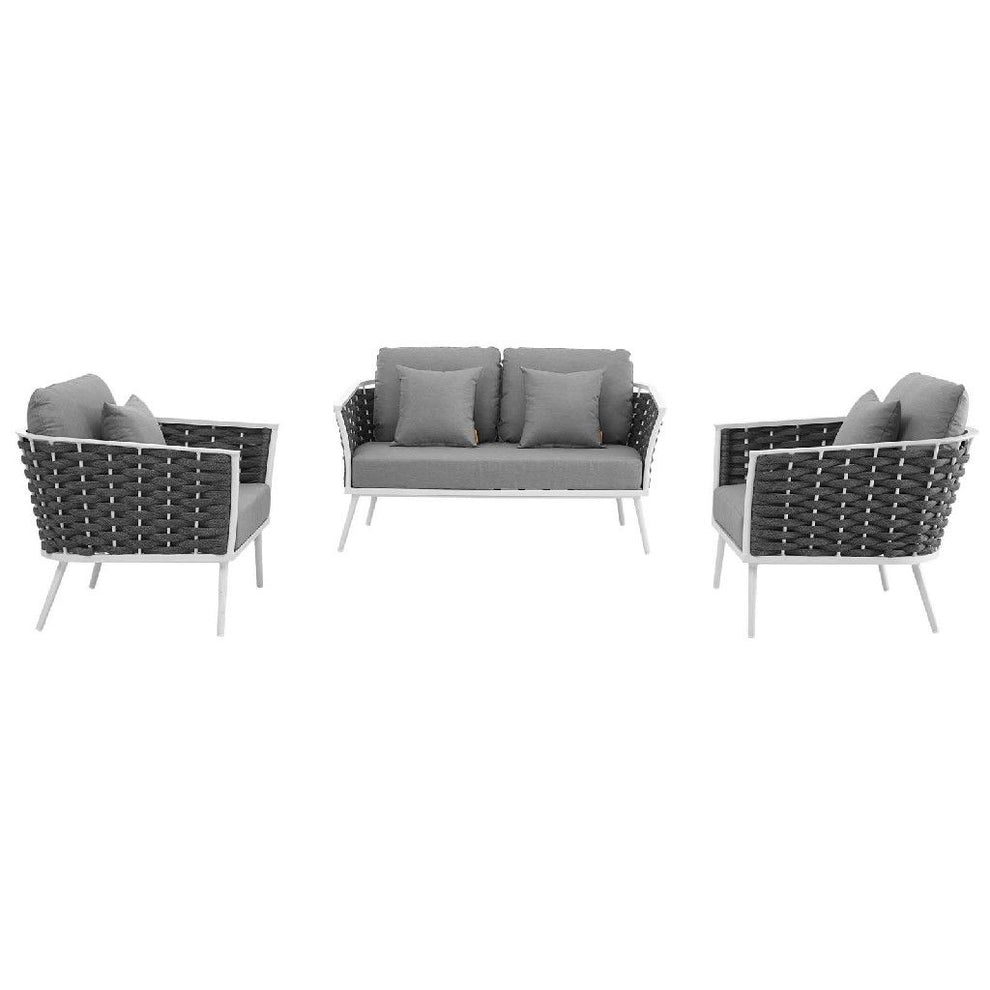 Modway Stance 3 Piece Outdoor Patio Aluminum Sectional Sofa Set-EEI-3170 - EEI-3170 | Outdoor Sofas, Loveseats & Sectionals | Modishstore - 6