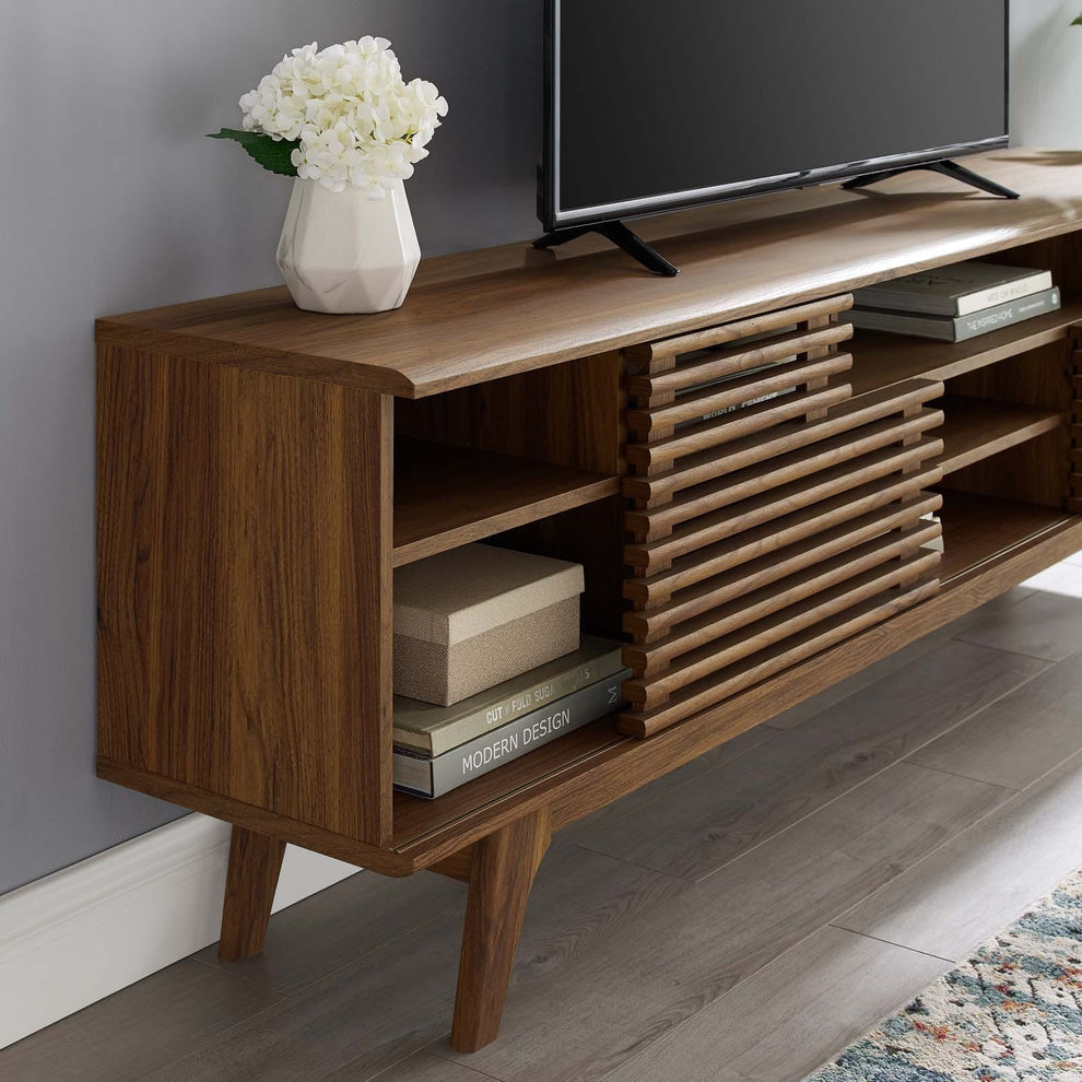 Modway Render 71" Media Console TV Stand in Walnut - EEI-3433 | TV Stands | Modishstore - 2