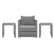 Modway Aura Three Piece Outdoor Patio Wicker Rattan Set | Outdoor Chairs | Modishstore