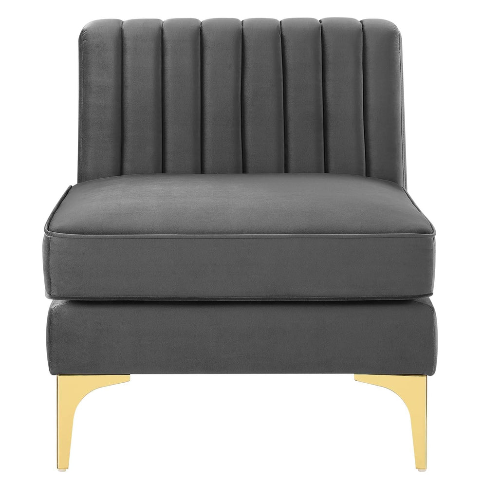 Modway Triumph Channel Tufted Performance Velvet Armless Chair - EEI-3984 | Accent Chairs | Modishstore - 5