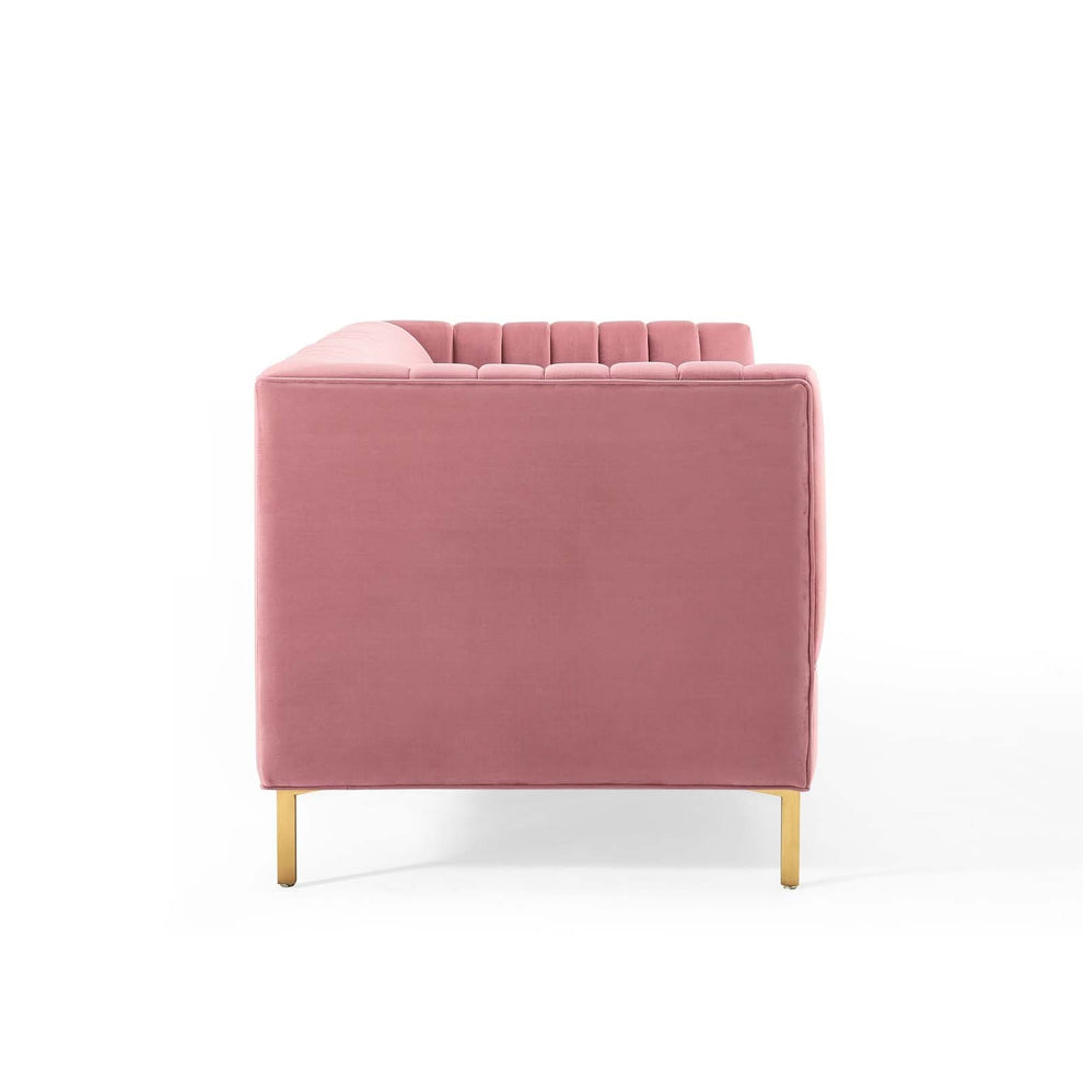 Modway Shift Channel Tufted Performance Velvet Sofa - EEI-4132 | Sofas | Modishstore - 4