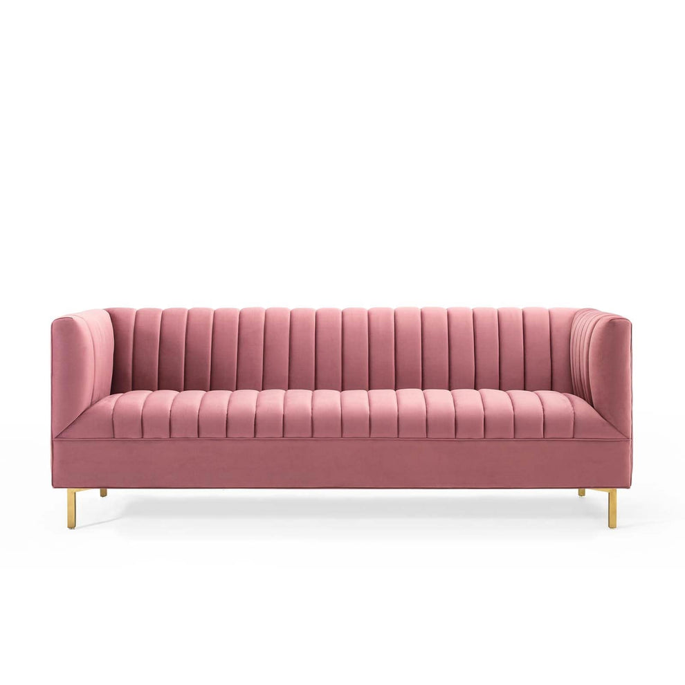 Modway Shift Channel Tufted Performance Velvet Sofa - EEI-4132 | Sofas | Modishstore - 6