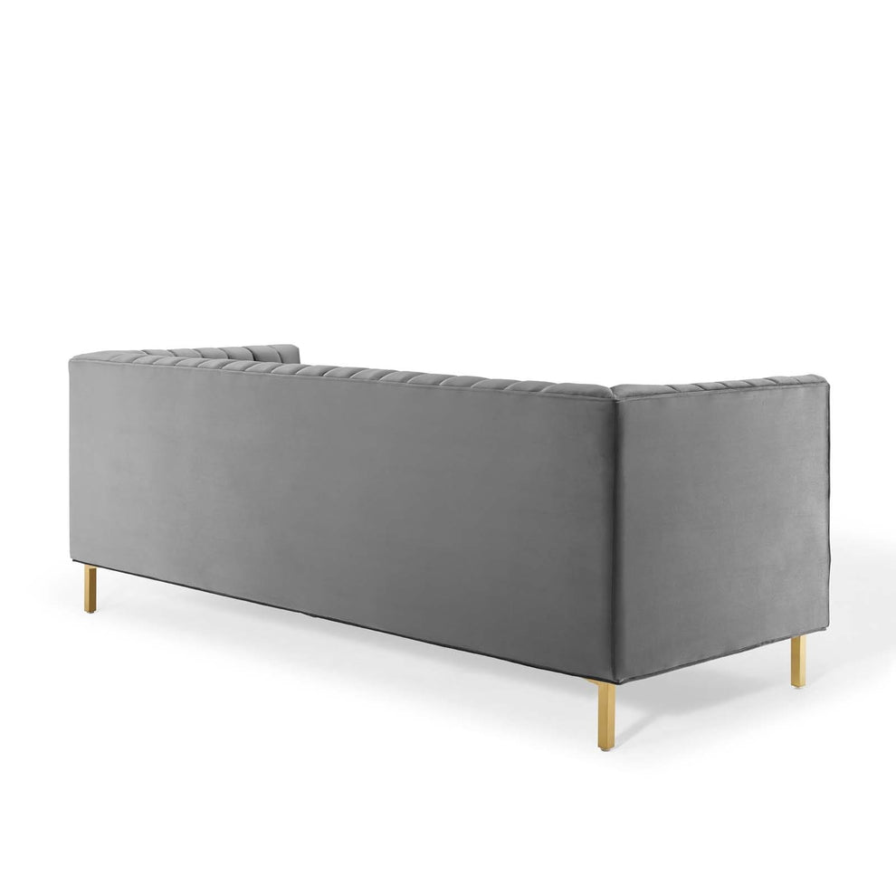 Modway Shift Channel Tufted Performance Velvet Sofa - EEI-4132 | Sofas | Modishstore - 12