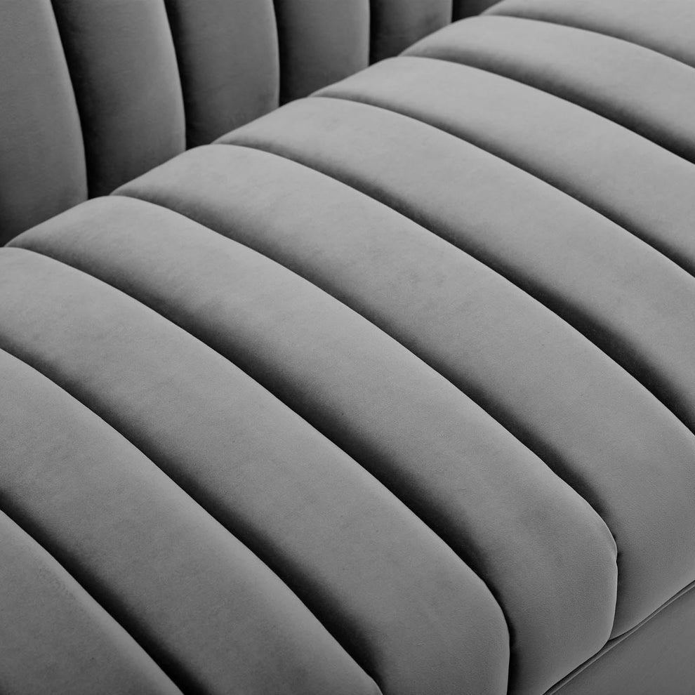 Modway Shift Channel Tufted Performance Velvet Sofa - EEI-4132 | Sofas | Modishstore - 14
