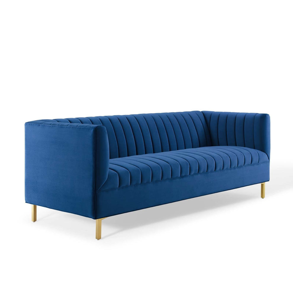 Modway Shift Channel Tufted Performance Velvet Sofa - EEI-4132 | Sofas | Modishstore - 17
