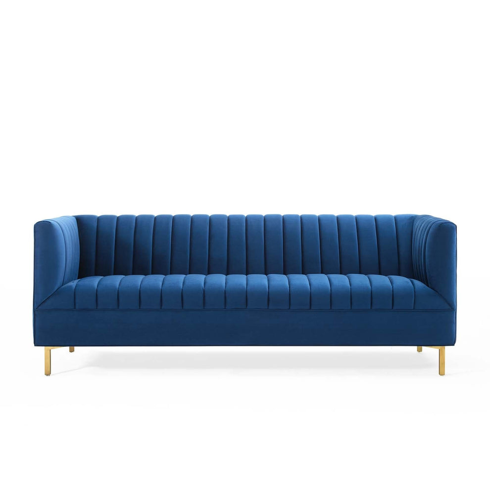 Modway Shift Channel Tufted Performance Velvet Sofa - EEI-4132 | Sofas | Modishstore - 19