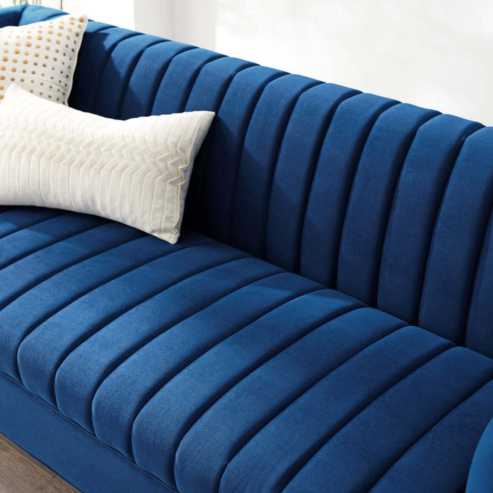 Modway Shift Channel Tufted Performance Velvet Sofa - EEI-4132 | Sofas | Modishstore - 16