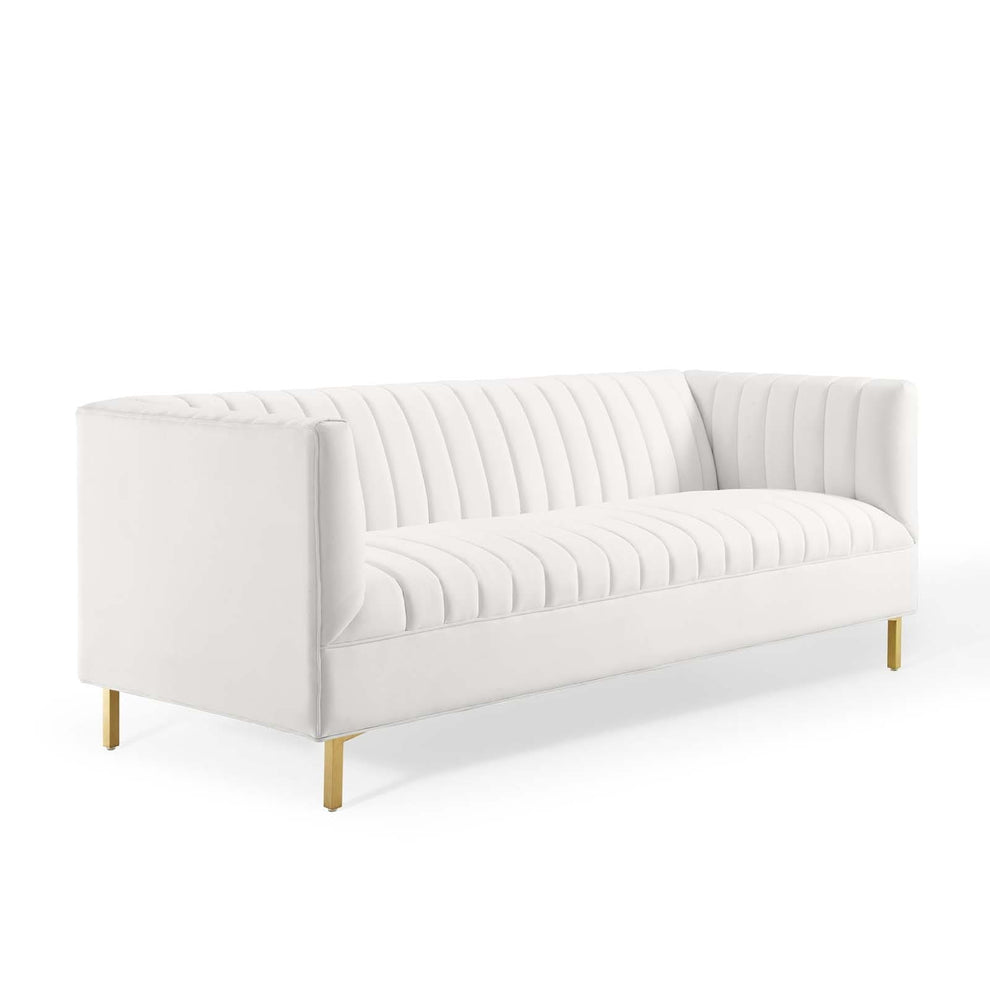 Modway Shift Channel Tufted Performance Velvet Sofa - EEI-4132 | Sofas | Modishstore - 22