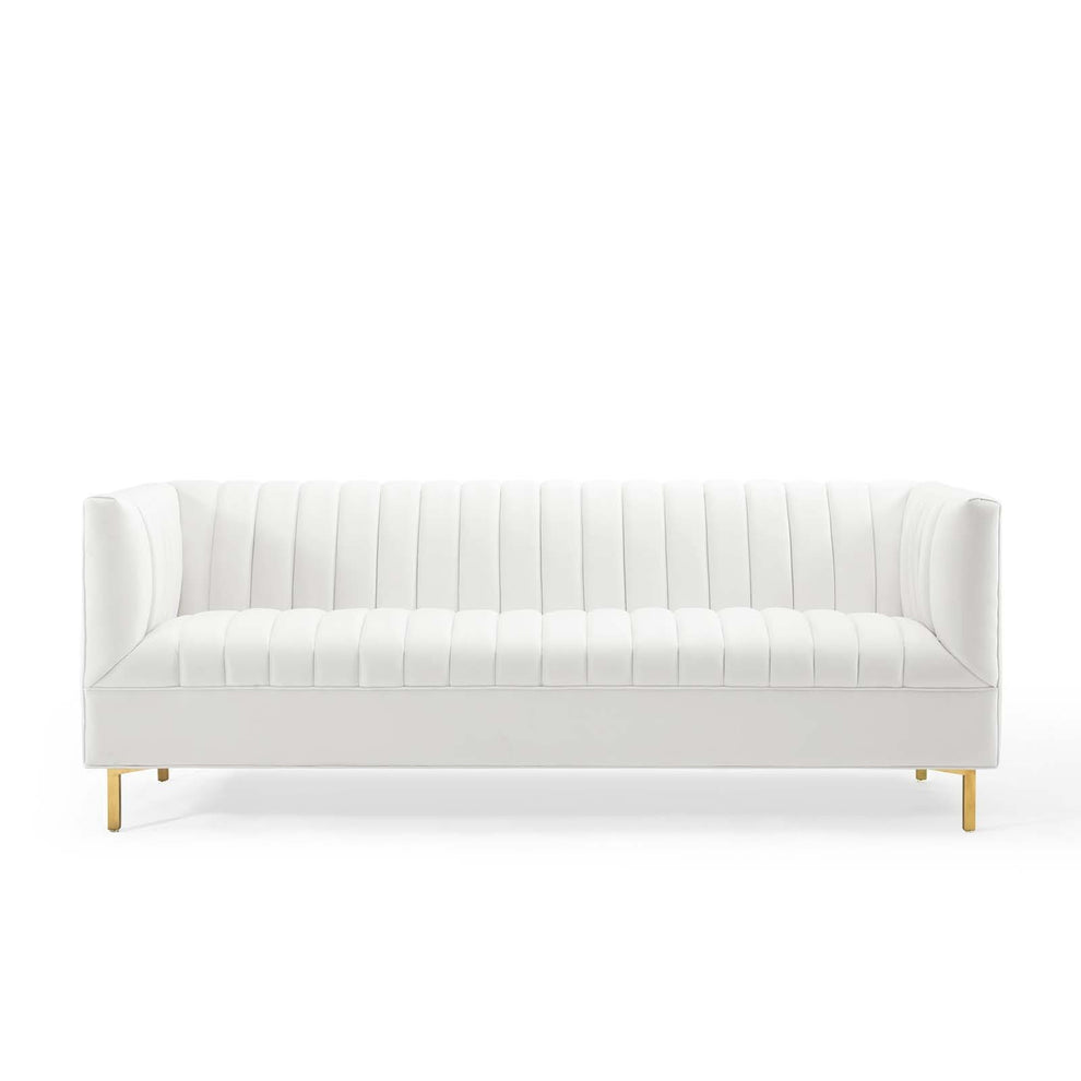 Modway Shift Channel Tufted Performance Velvet Sofa - EEI-4132 | Sofas | Modishstore - 25