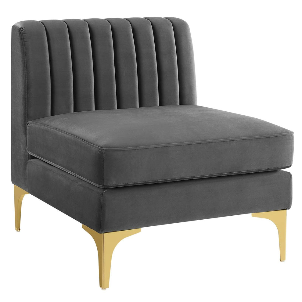 Modway Triumph Channel Tufted Performance Velvet 6-Piece Sectional Sofa - EEI-4352 | Sofa Set | Modishstore - 6