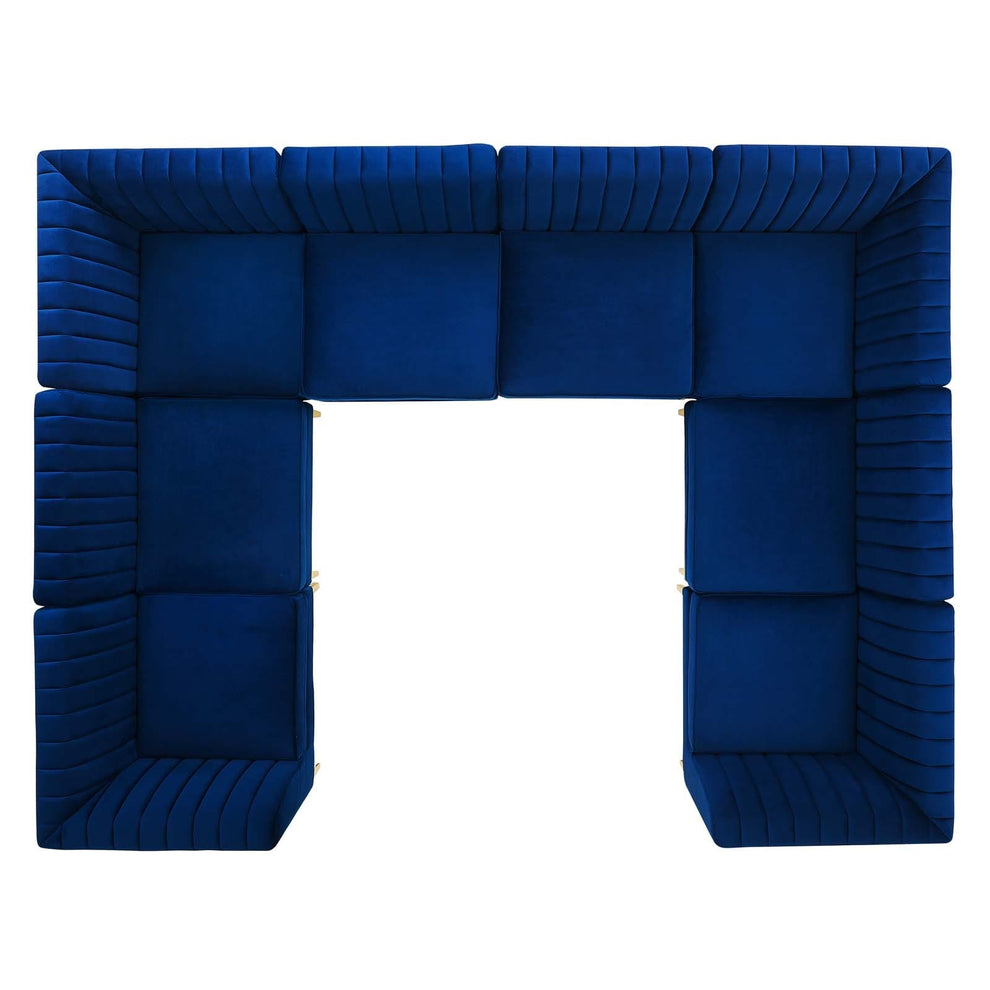 Modway Triumph Channel Tufted Performance Velvet 8-Piece Sectional Sofa - EEI-4353 | Sofa Set | Modishstore - 12