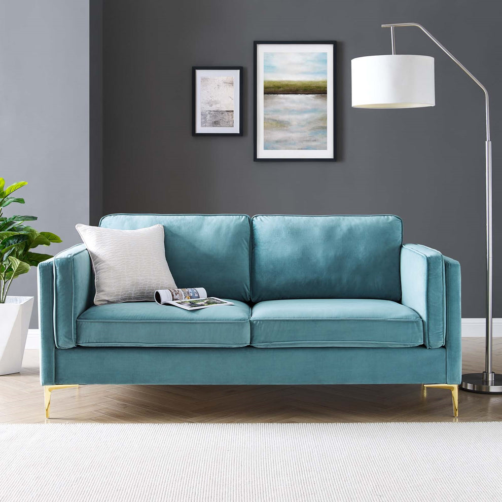 Kaiya Performance Velvet Sofa By Modway - EEI-4453 | Sofas | Modishstore - 1
