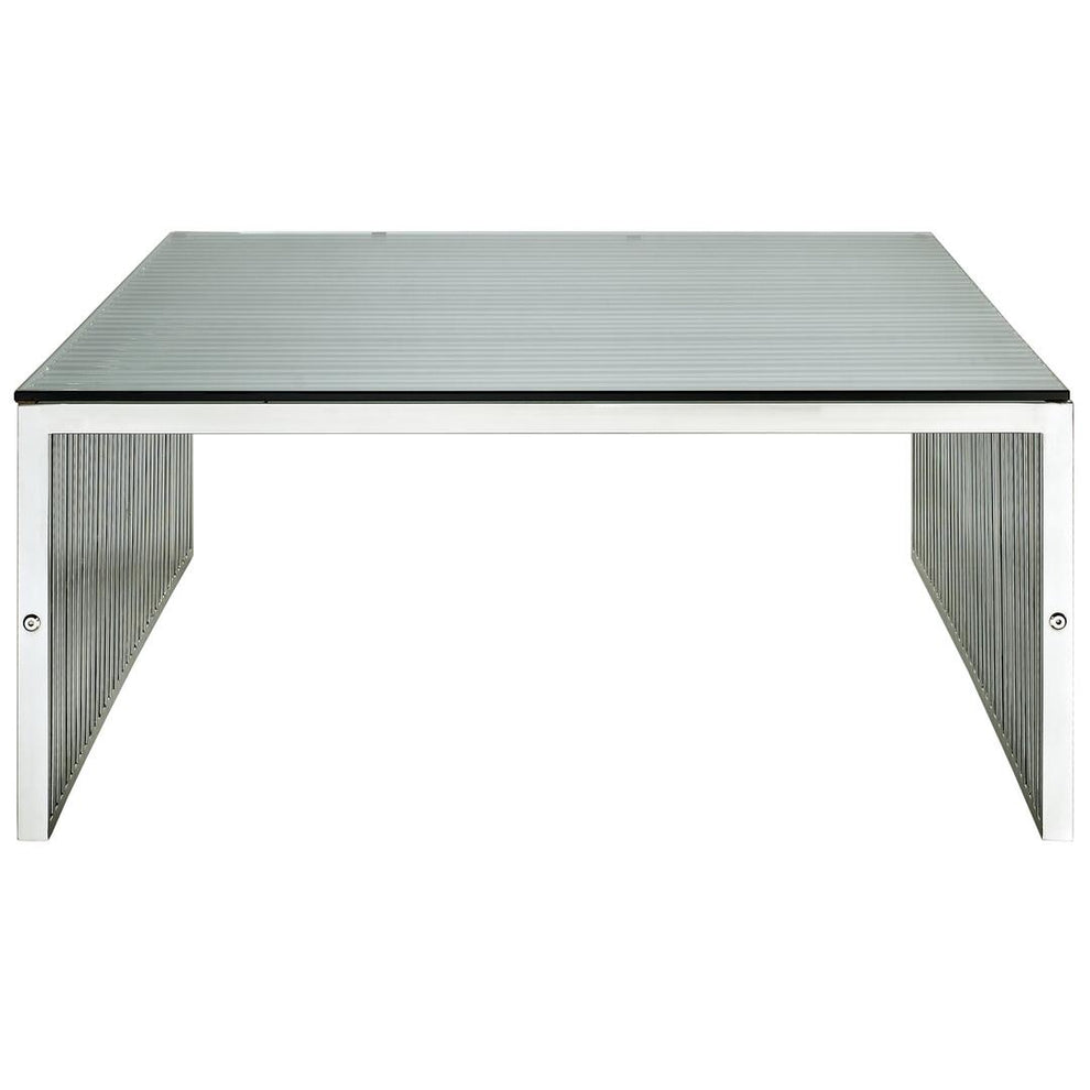 Modway Gridiron Coffee Table in Silver - EEI-284 | Coffee Tables | Modishstore - 3