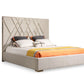 Modrest Eldora - Glam Beige Velvet and Brushed Brass Bed | Beds | Modishstore - 4
