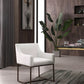 Divani Casa Jada - Modern Brown Fabric Loveseat | Modishstore | Dining Chairs