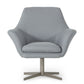 Divani Casa Elvin - Modern Grey Fabric Swivel Lounge Chair-3