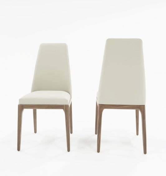 Modrest Encino Modern Grey & Walnut Dining Chair (Set of 2) | Modishstore | Dining Chairs