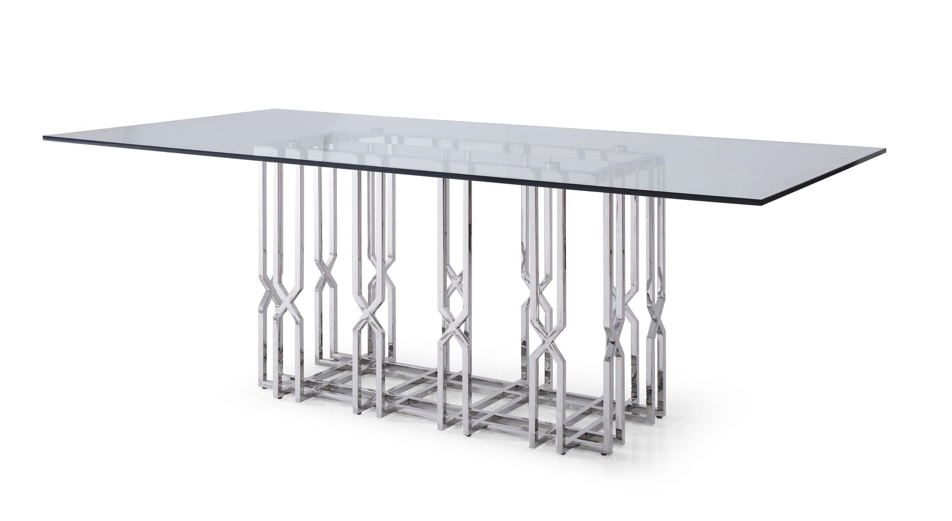 Modrest Ericson - Modern Glass & Stainless Steel Dining Table-2