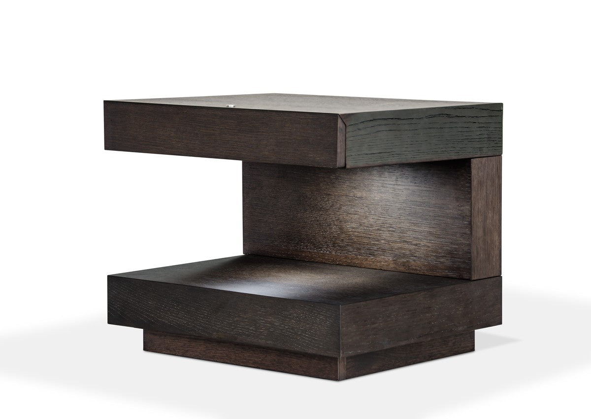 Vig Furniture Modrest Esso Modern Brown Oak Nightstand | Modishstore | Nightstands-6