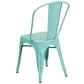 Commercial Grade Mint Green Metal Indoor-Outdoor Stackable Chair By Flash Furniture | Dining Chairs | Modishstore - 3