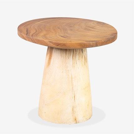 Numa Munggur Wood Side Table - Natural by Jeffan | Side Tables | Modishstore