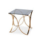 Modrest Reklaw Modern Smoked Glass & Rosegold End Table | Modishstore | End Tables