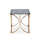 Modrest Reklaw Modern Smoked Glass & Rosegold End Table-3