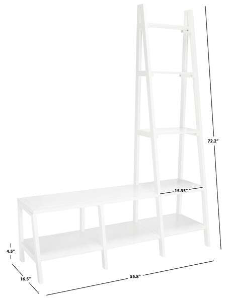 Safavieh Elwin 7 Shelf Etegere - White | Etagere | Modishstore - 4