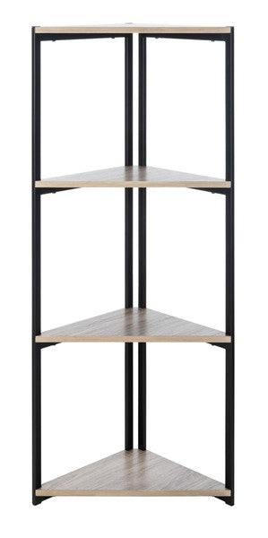 Safavieh Logan 4 Tier Corner Bookshelf | Bookcases | Modishstore - 1