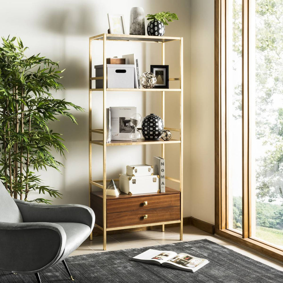 Safavieh Mateo 4 Tier 1 Drawer Etagere | Etagere | Modishstore - 2