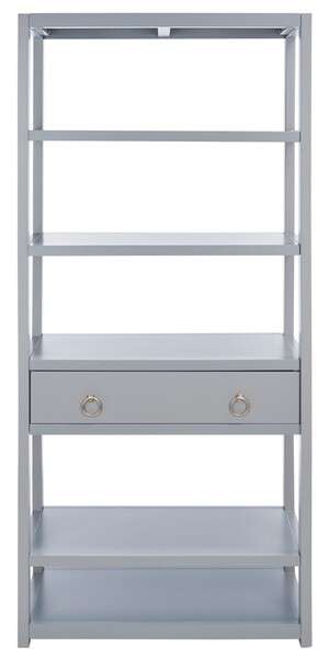 Safavieh Johni 1 Drawer 5 Shelf Etagere - Gray | Etagere | Modishstore