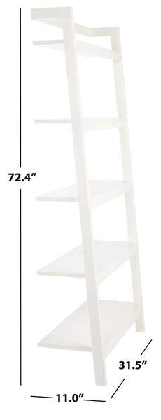 Safavieh Beauregard 5 Tier Leaning Etagere - White | Etagere | Modishstore - 4