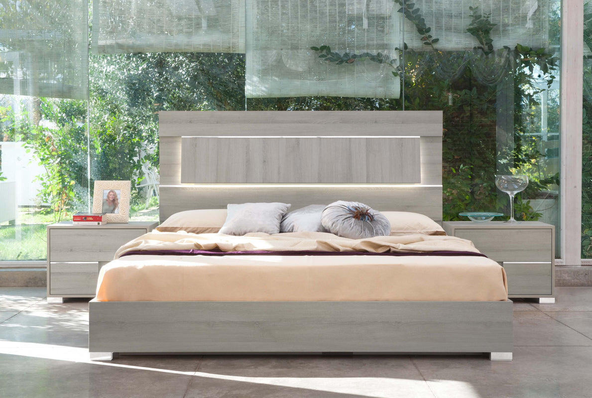 Modrest Ethan Italian Modern Grey Bedroom Set | Modishstore | Beds