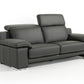 Estro Salotti Evergreen Modern Black Italian Leather Sofa Set-4