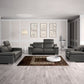 Estro Salotti Evergreen Modern Black Italian Leather Sofa Set | Modishstore | Sofas