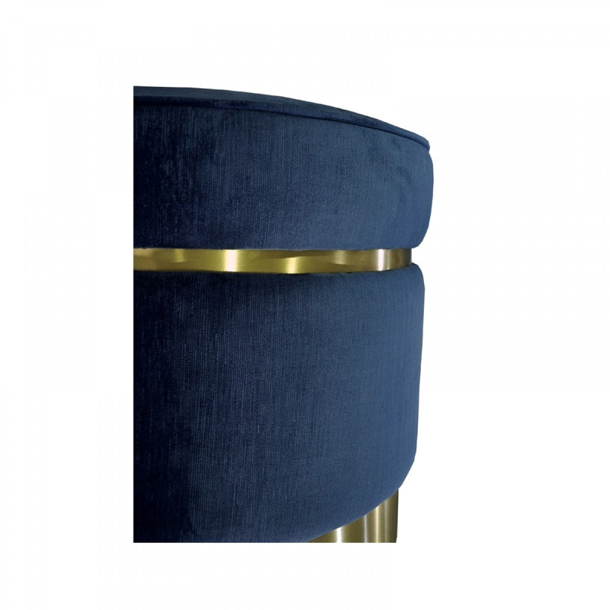 Vig Furniture Divani Casa Tenaya Modern Blue Velvet & Gold Ottoman | Modishstore | Ottomans-3