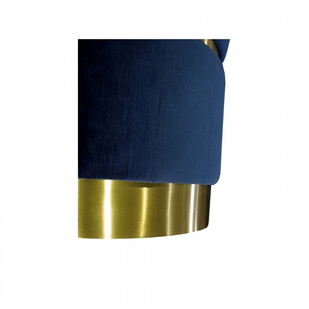 Vig Furniture Divani Casa Tenaya Modern Blue Velvet & Gold Ottoman | Modishstore | Ottomans-4