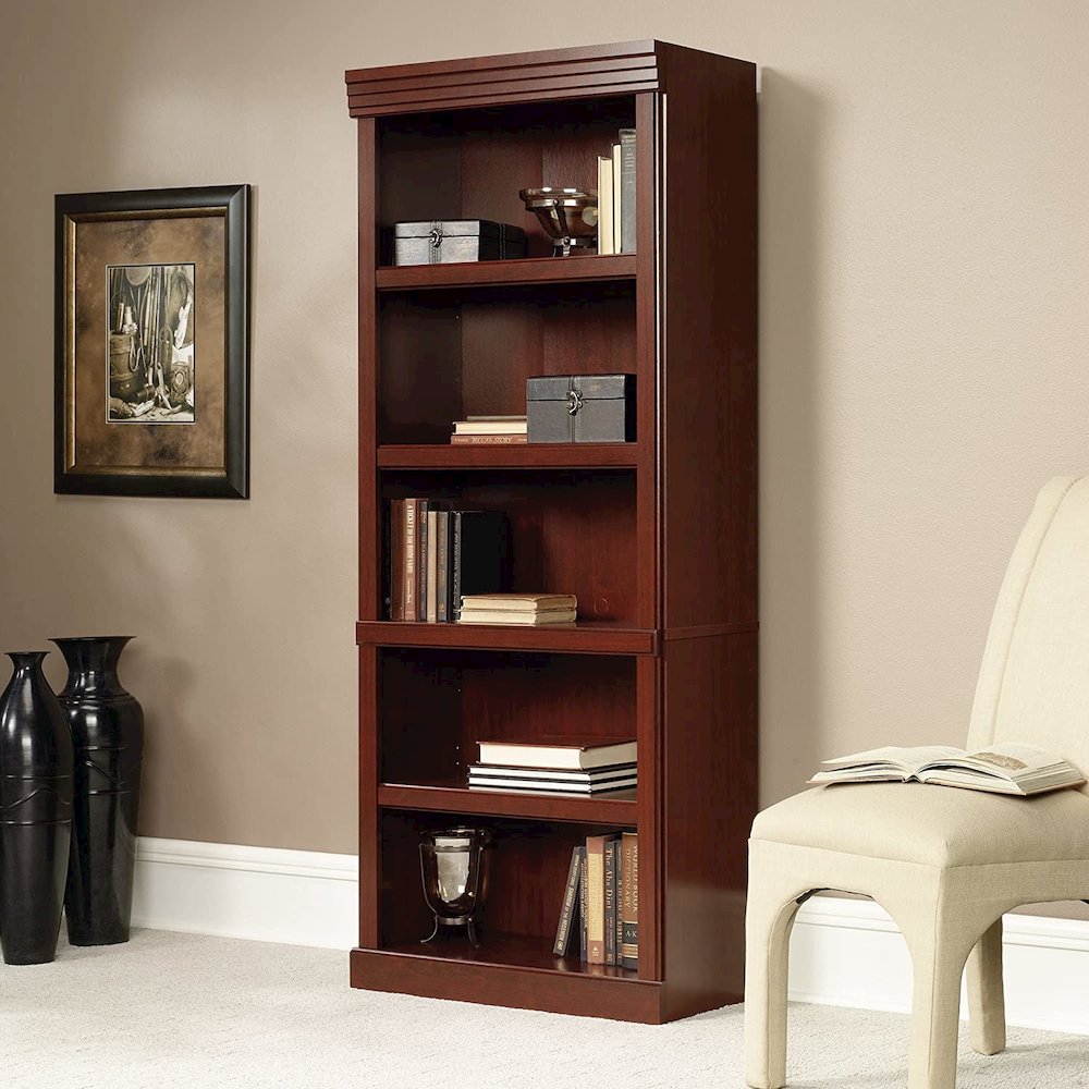 Heritage Hill Library Classic Cherry By Sauder | Bookcases | Modishstore - 3