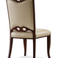 Manhattan Comfort Regent Cream and Walnut Faux Leather Dining Chair (Set of Two) | Dining Chairs | Modishstore - 2