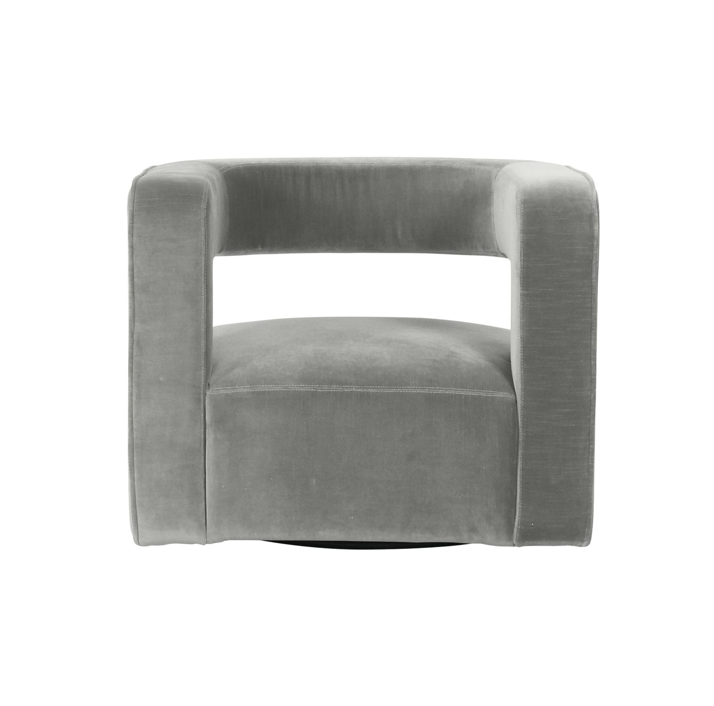Modrest Fanny - Modern Swivel Grey Velvet Accent Chair | Lounge Chairs | Modishstore - 2