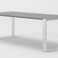 Modrest Fauna - Modern Elm Grey & Stainless Steel Chrome Dining Table | Modishstore | Dining Tables