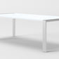 Modrest Fauna - Modern White High Gloss & Stainless Steel Chrome Dining Table-6