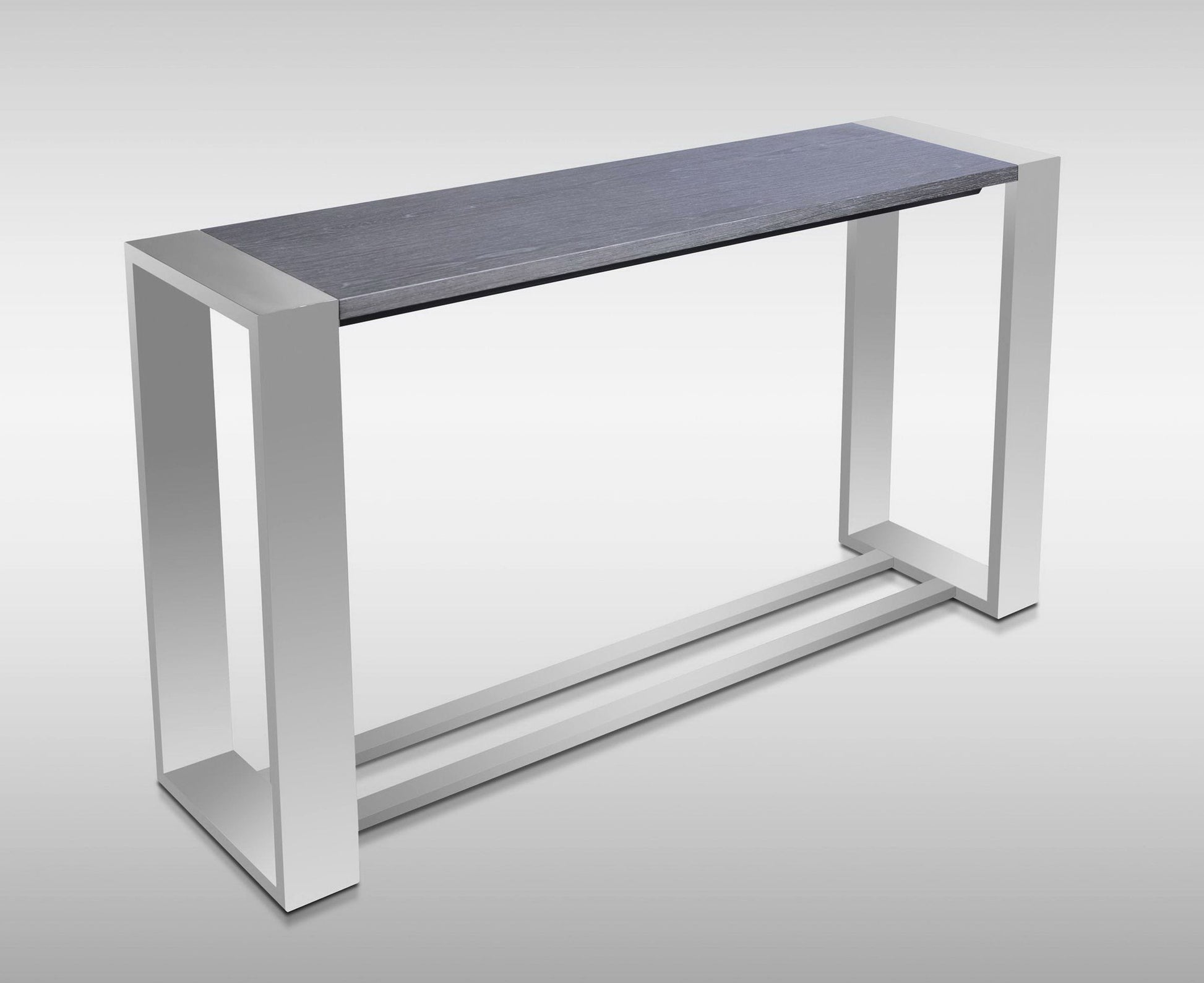Modrest Fauna - Modern Grey Elm & Stainless Steel Console Table | Modishstore | Console Tables