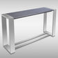 Modrest Fauna - Modern Grey Elm & Stainless Steel Console Table-3