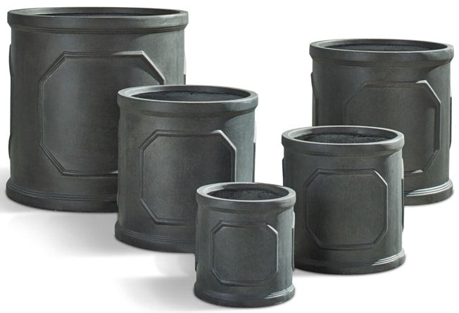 Fibreclay Chelsea Cylinders “ Set of 5 By Napa Home & Garden | Outdoor Planters, Troughs & Cachepots | Modishstore