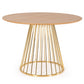 Vig Furniture Modrest Holly Modern Ash & Gold Round Dining Table | Modishstore | Dining Tables-3